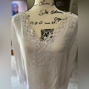 White boho style blouse